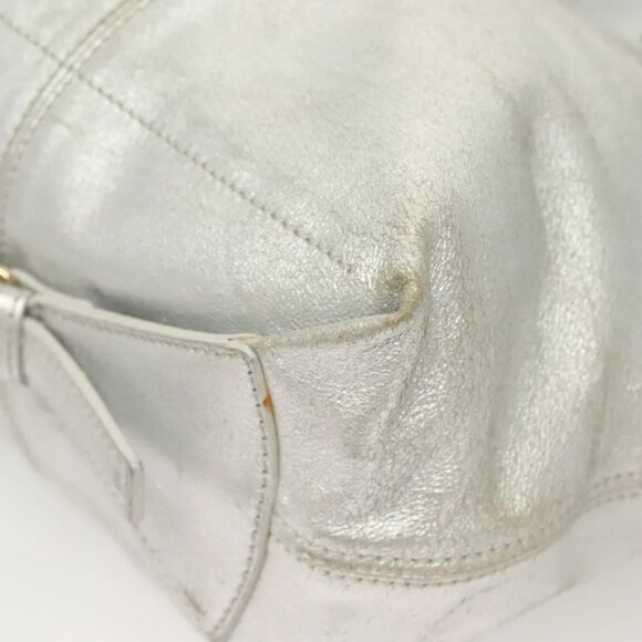 Jimmy Choo Shoulder Bag Leather Silver Gold Auth BA3827 - Picture 14 of 16